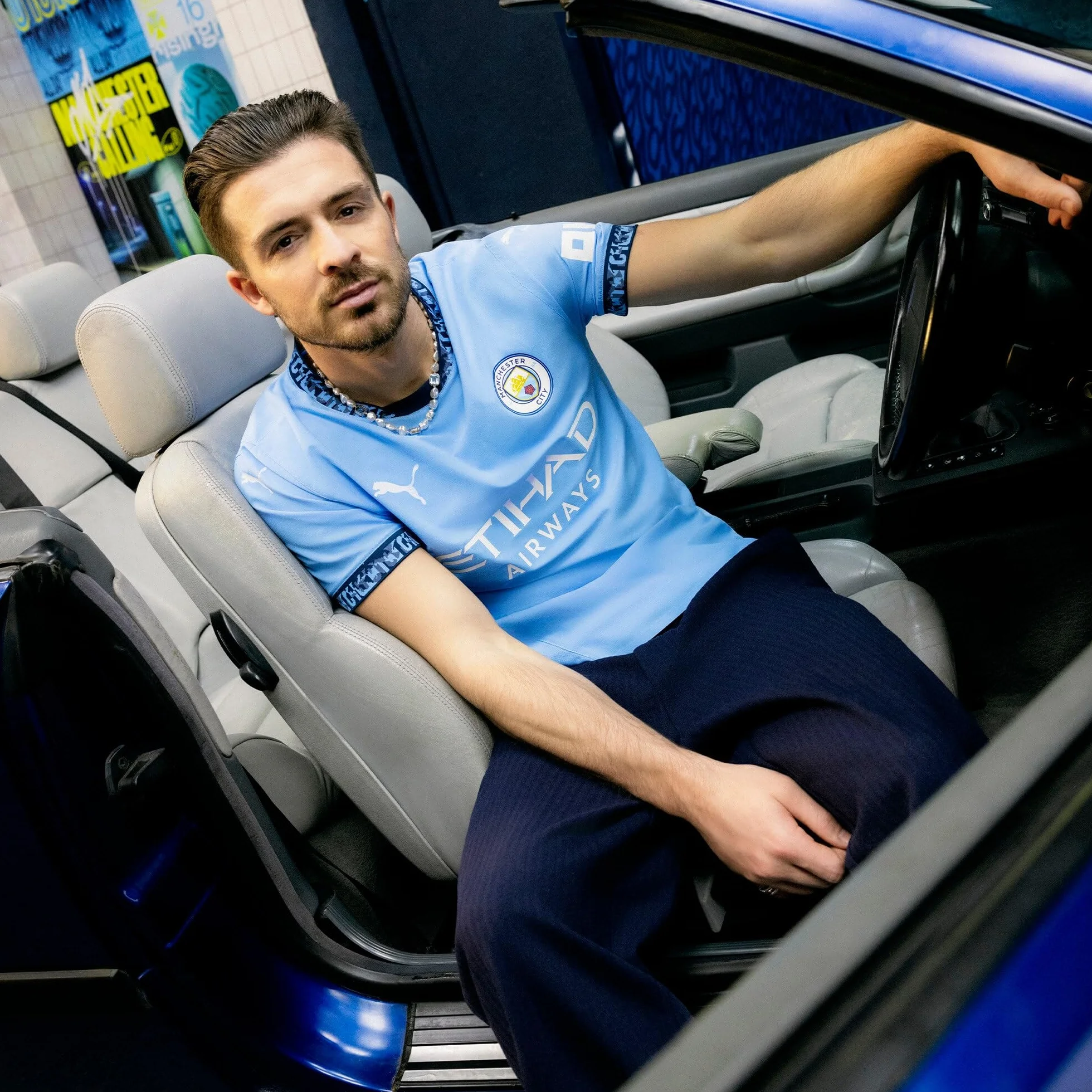 PUMA Maglia Home da Bambino del Manchester City - Stagione 2024/25 - Team Light Blue