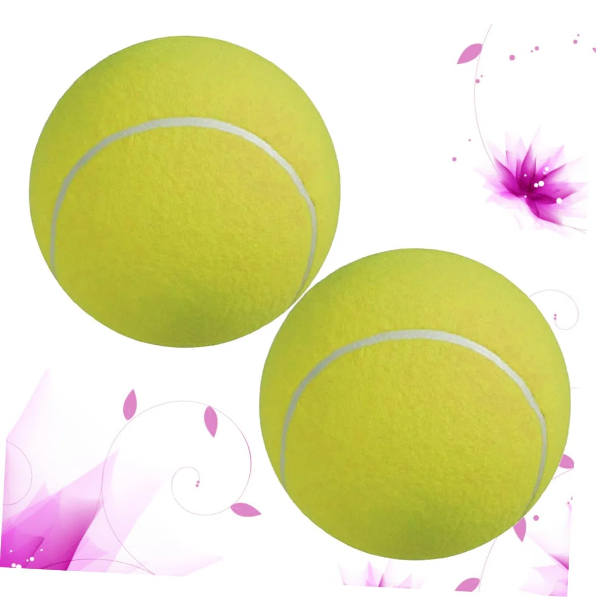 Milisten Palla da Tennis Gigante Gonfiabile 9.5 Pollici per Cani e Ragazzo Ragazza con Ago per Gonfiaggio, 2 Pezzi in Gomma e Fibra Sintetica