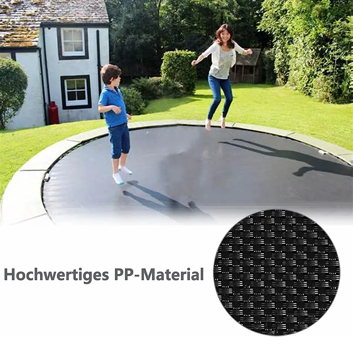 Tappeto Elastico Telo Ricambio, Alto Elastico Ricambio Tappeto Telo Elastico, Trampolino Diametro 244 305 366cm, Resistente all'Acqua, Resistente Ai Raggi UV