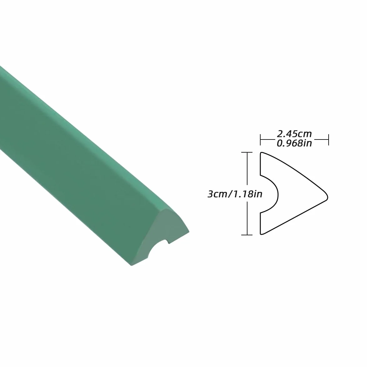 PolyMath Biliardo K66 cuscinetto in gomma per tavolo da biliardo (set di 6) paraurti di ricambio accessori – 7/8/9 piedi e set di federe da 12 – 3 mm / 0,12 pollici