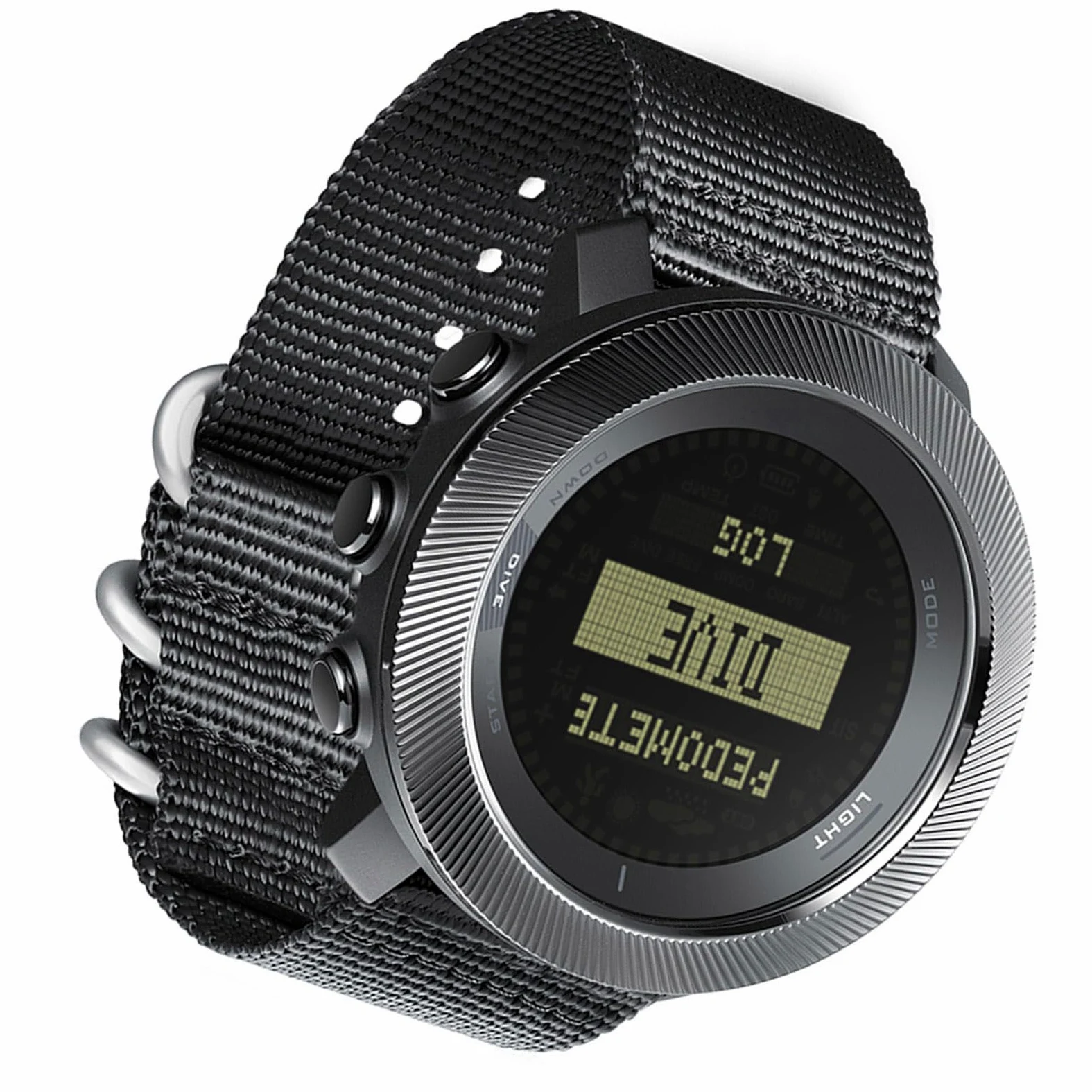 Orologio da Sub, Orologio da Nuoto Impermeabile 100 M Computer da Immersione Digitale con Timer LCD Contapassi Barometro Termometro Bussola Altimetro per Uomo Donna Sport all'Aria Aperta