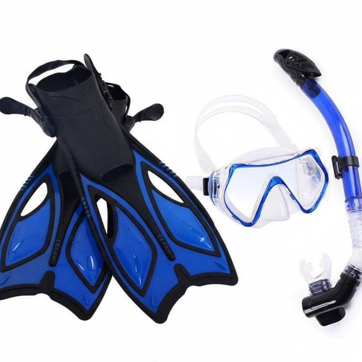 Maschera Subacquea con Set Maschera Snorkel Visivo Ampio con Vetro Temperato Antiacqua con Valvola di con Fibbia a Sgancio Rapido Silicone Morbido, color to 3, M