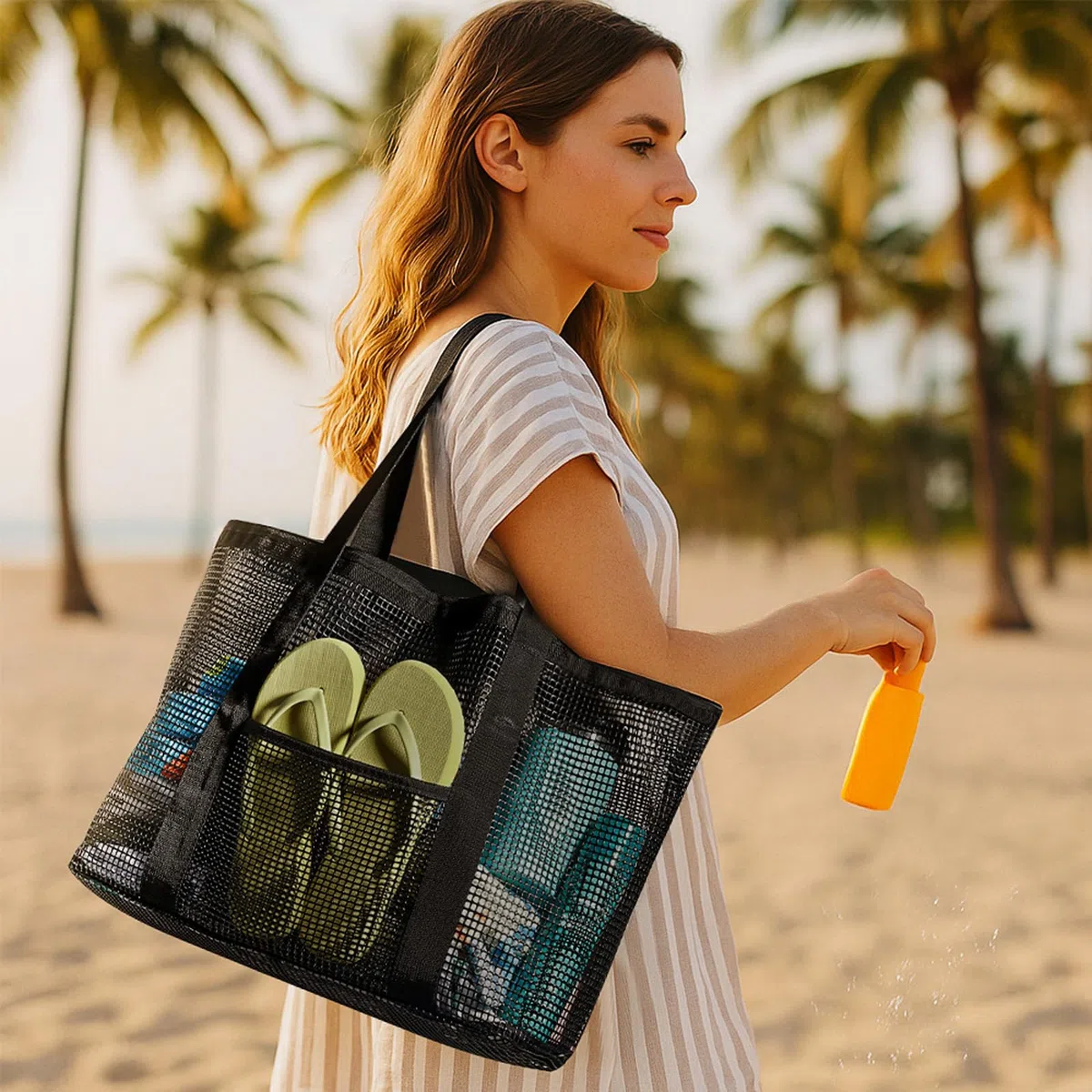 Borsa da nuoto traspirante di grande capacità ad asciugatura rapida per abbigliamento da viaggio per attività all'aperto attrezzatura sportiva accessorio durevole spiaggia piscina