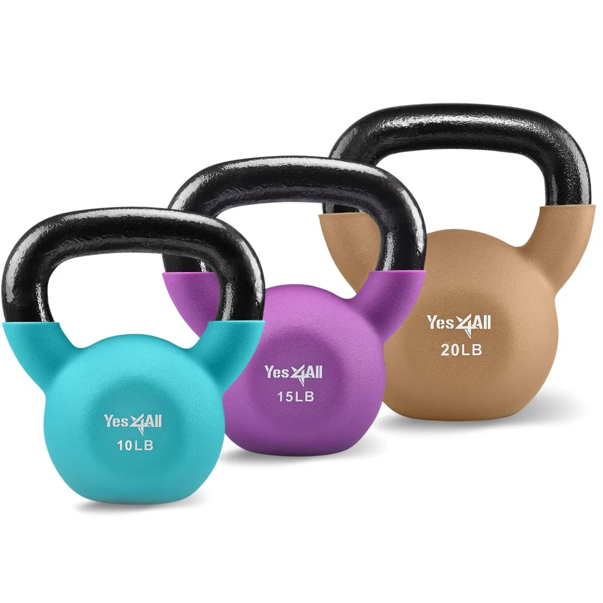 Yes4All Set di manubri regolabili con piastre di peso/connettore – Attrezzatura per esercizi – Opzioni di dimensioni da 18 kg a 90 kg