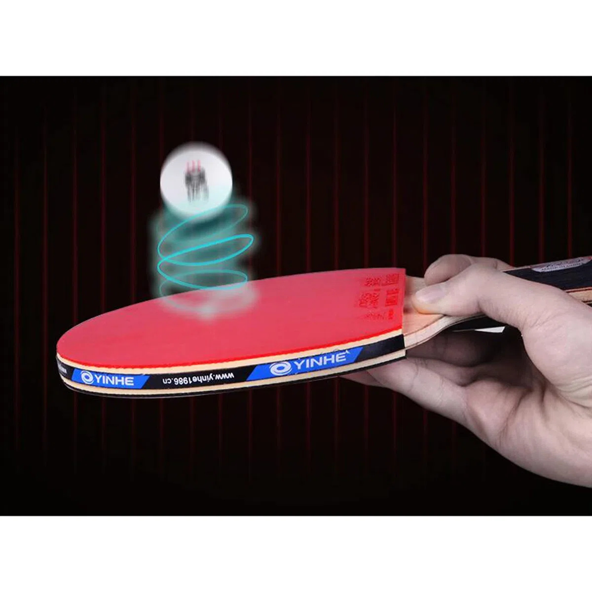 Racchette da Ping Pong, Set Sportivo for Principianti for attività in Famiglia, Scuola e Club Sportivo/Doppio(Long Handle)