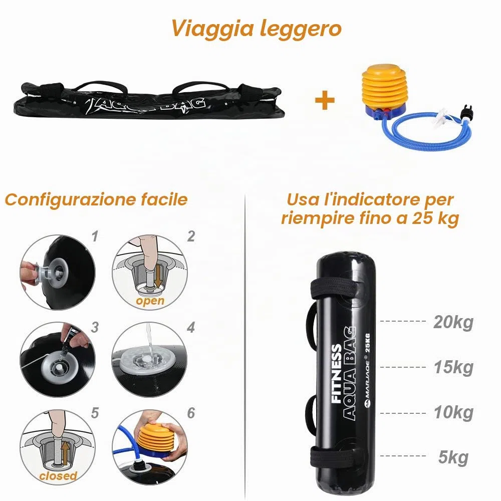 Flintronic Swing Stepper, Mini Stepper 2-in-1, Su-giù Steppers, Aqua Bag, Power Bag, per Allenamento Fitness Cardio Gambe Pancia Fianchi Casa Palestra