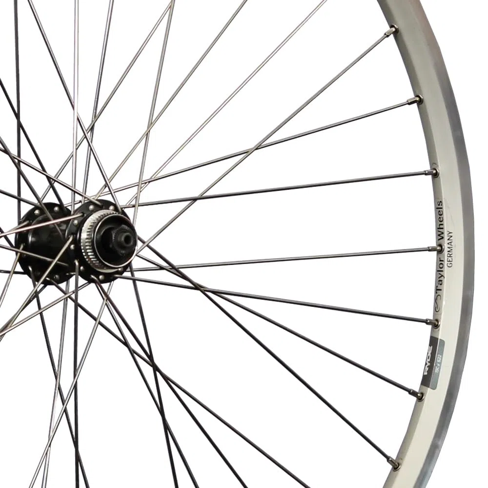 28 pollici ruota anteriore bici Ryde ZAC2000 acciaio inossidabile argento