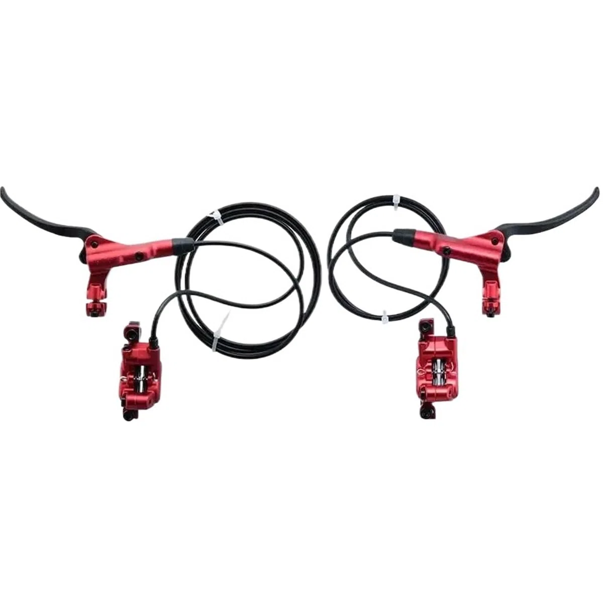 HB-876 Set Freno Idraulico a Disco Pieghevole per Mountain Bike a 4 Pistoni Set Anteriore 800 Posteriore 1450mm Parti per crampi per Biciclette MTB(RLRRF 800mm 1450mm)