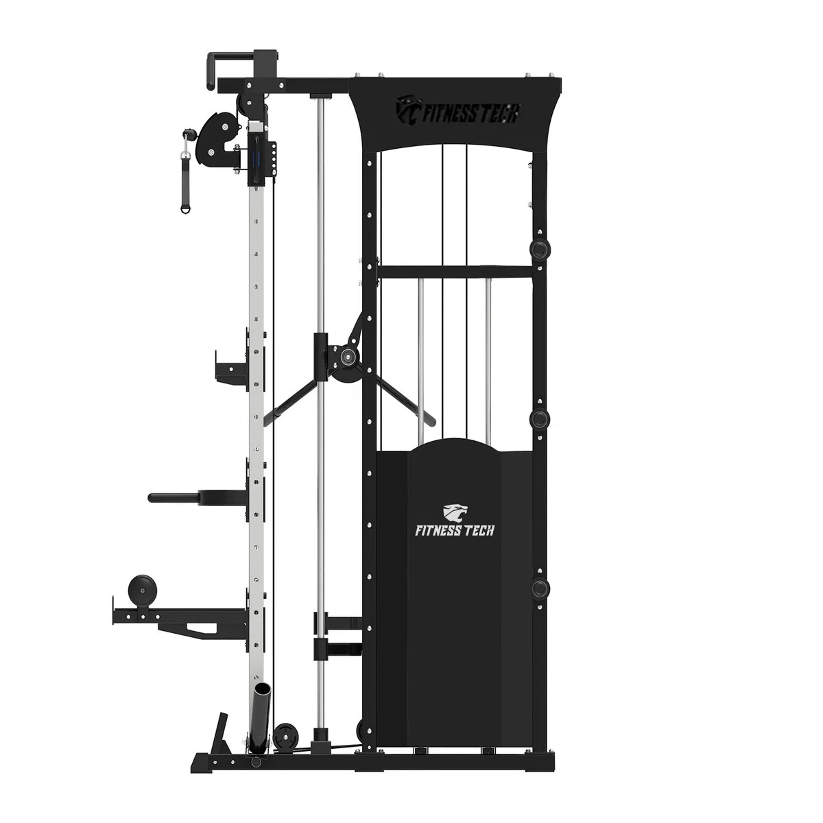Multistazione Palestra Semiprofessionale F20 Home Gym 200 kg | Smith Machine Multipower con Pulegge 2:1, Lat Machine, Pesi Integrati e Struttura Rinforzata