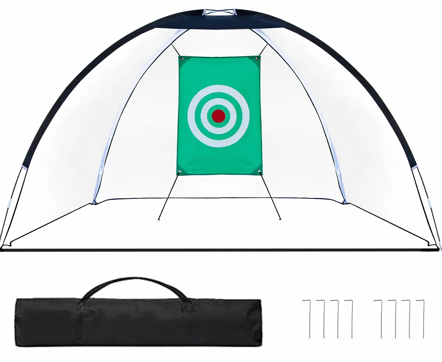 OYE Rete da golf con obiettivi di allenamento e borsa per il trasporto, 320 x 180 x 195 cm, rete da golf con bersaglio