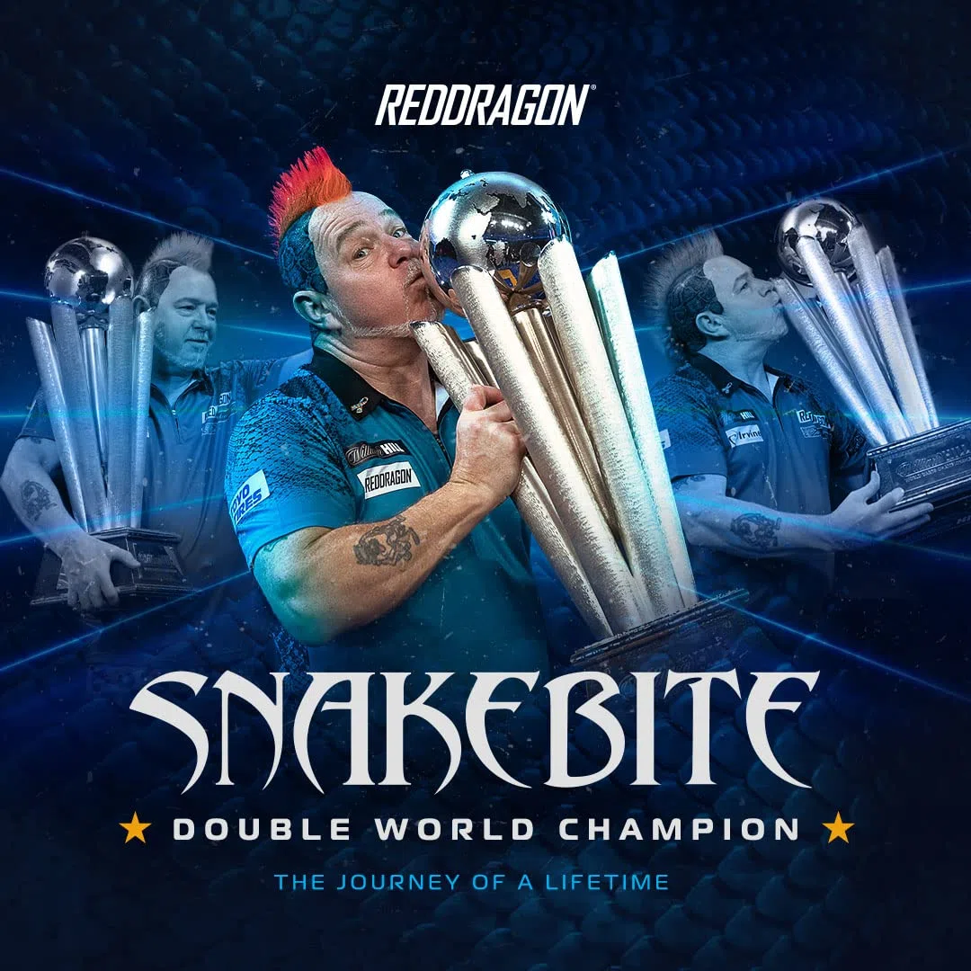 RED DRAGON Peter Wright Snakebite DWC Dartboard Surround