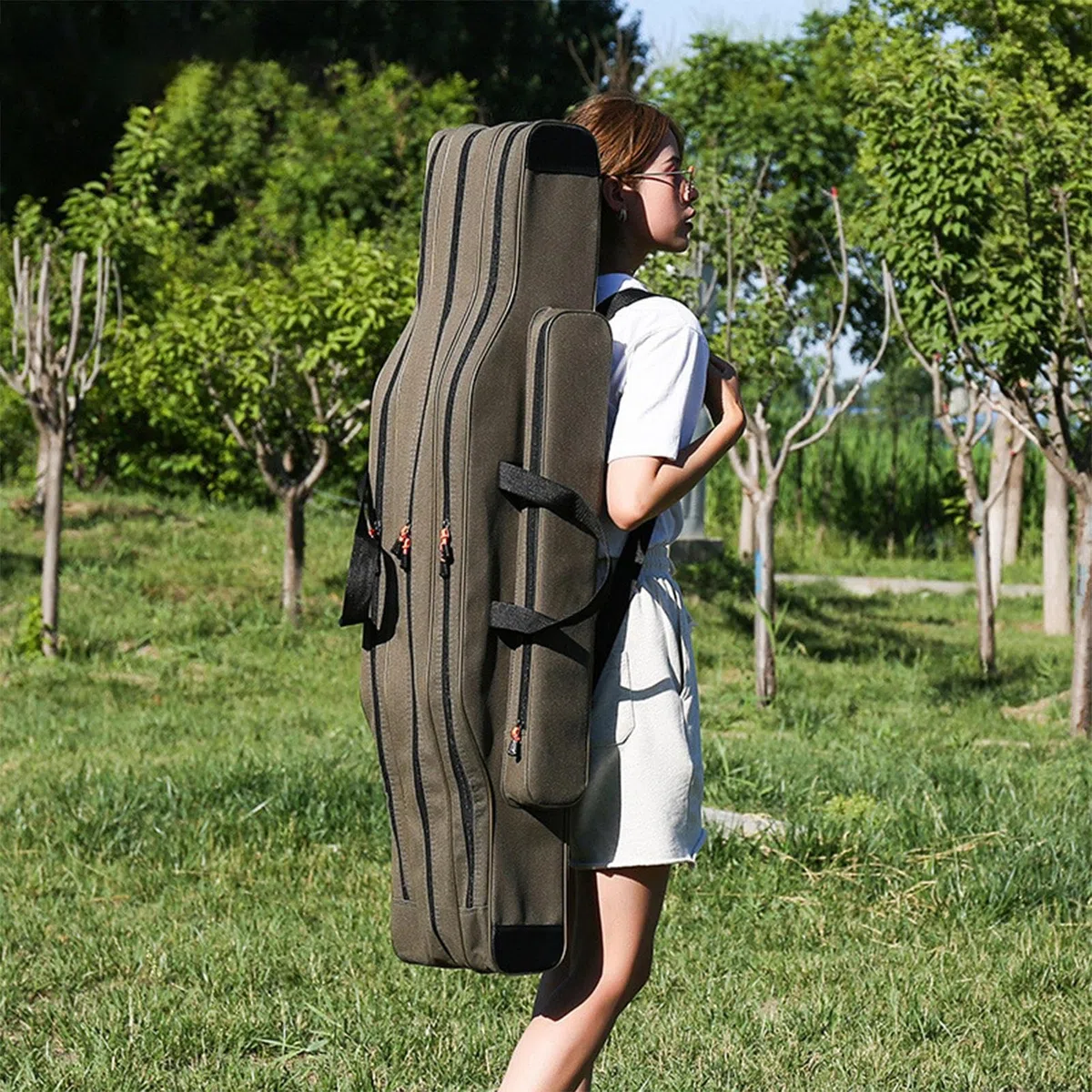 Borsa per canne da pesca, impermeabile per attrezzi da pesca | porta attrezzi da pesca all'aperto, organizer portatile per canne da pesca per uomini, 130 cm., vedi descrizione, Vedi