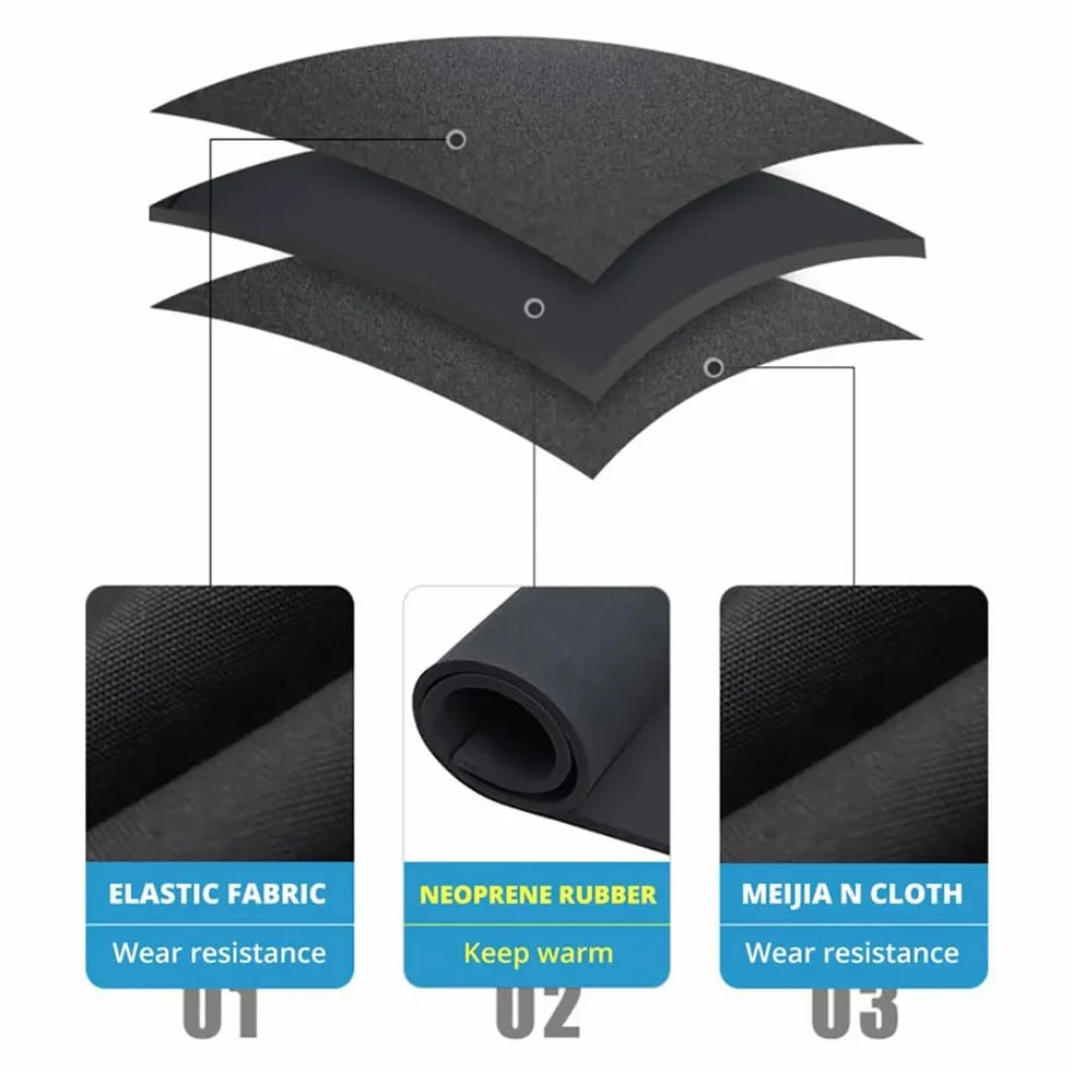 Muta da sub in neoprene da 3 mm per uomo, muta da caccia nera a corpo intero in 2 pezzi con cappuccio, manica lunga per apnea in acqua fresca, snorkeling, immersioni subacquee