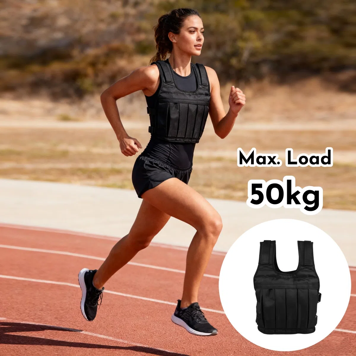 Gilet con Pesi Regolabile Gilet per Allenamentoa Forza 50 kg Giacca da Allenamento Tessuto Oxford Assorbimento degli Urti per Allenamento Fitness Allenamentoa Forza Atleti