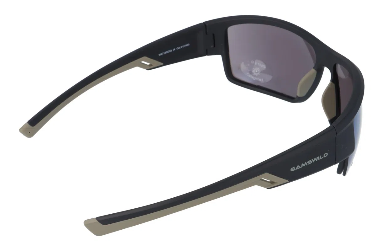 Gamswild WS7133 - Occhiali da sole sportivi da ciclismo, unisex, colore nero, blu, blu