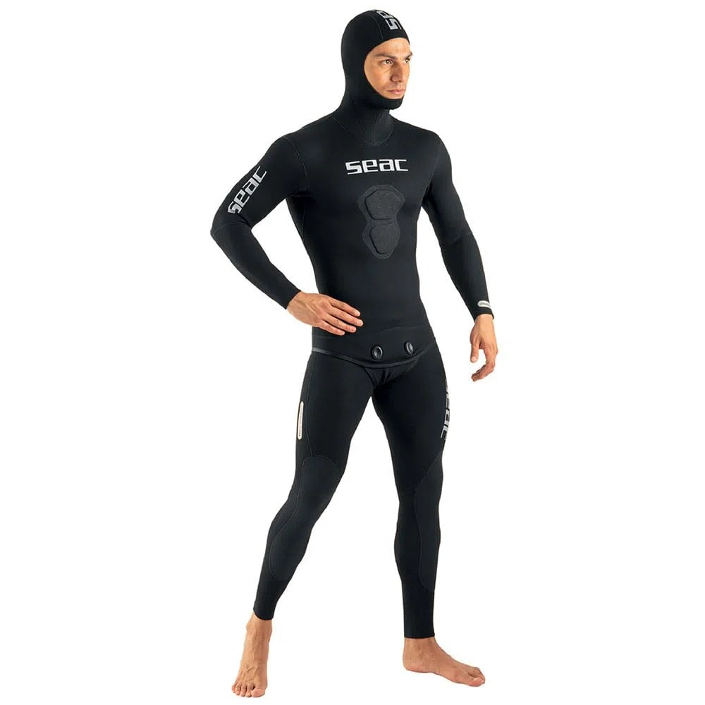 SEAC Black Shark, Muta da Pesca Sub e Apnea in Neoprene 3 mm, Due Pezzi, Interno in Spaccato Uomo
