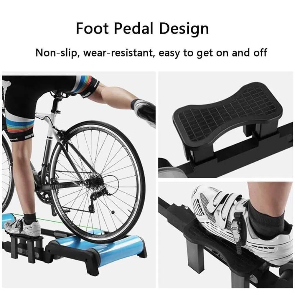Rullo per Bici, Bicicletta da Interno Blu per Ciclismo, Rullo per Bici per Allenamento Professionale, rulli per Bici Pieghevoli, Attrezzi per Allenamento Fitness per MTB da 24"-29"