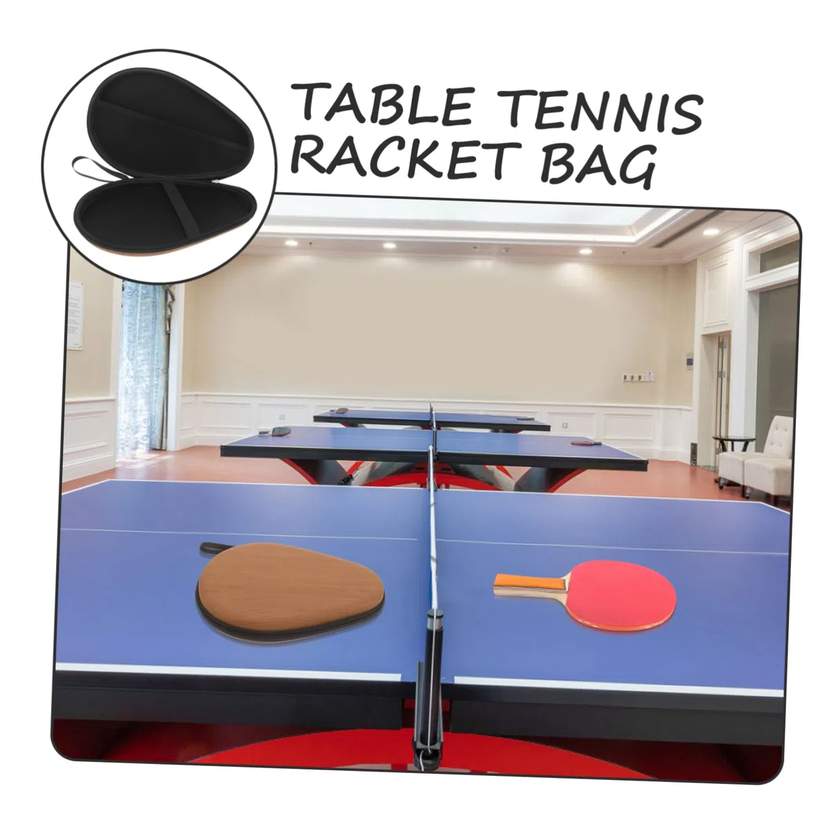 Toyvian 2 Custodia per Racchette Pong Imbottita per Racchette con Cerniera Protezione e Organizzazione per Attrezzature Design Facile Trasporto