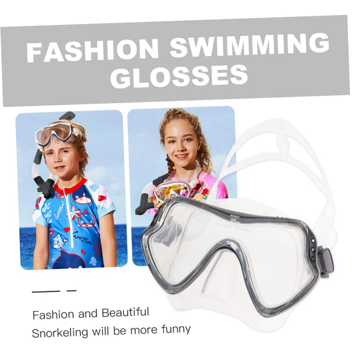 Set Maschera da Snorkeling in Silicone Nero per Uomini e Donne | Grande Capacità, Apertura Rapida, per Attività Subacquee e Snorkeling, Completo