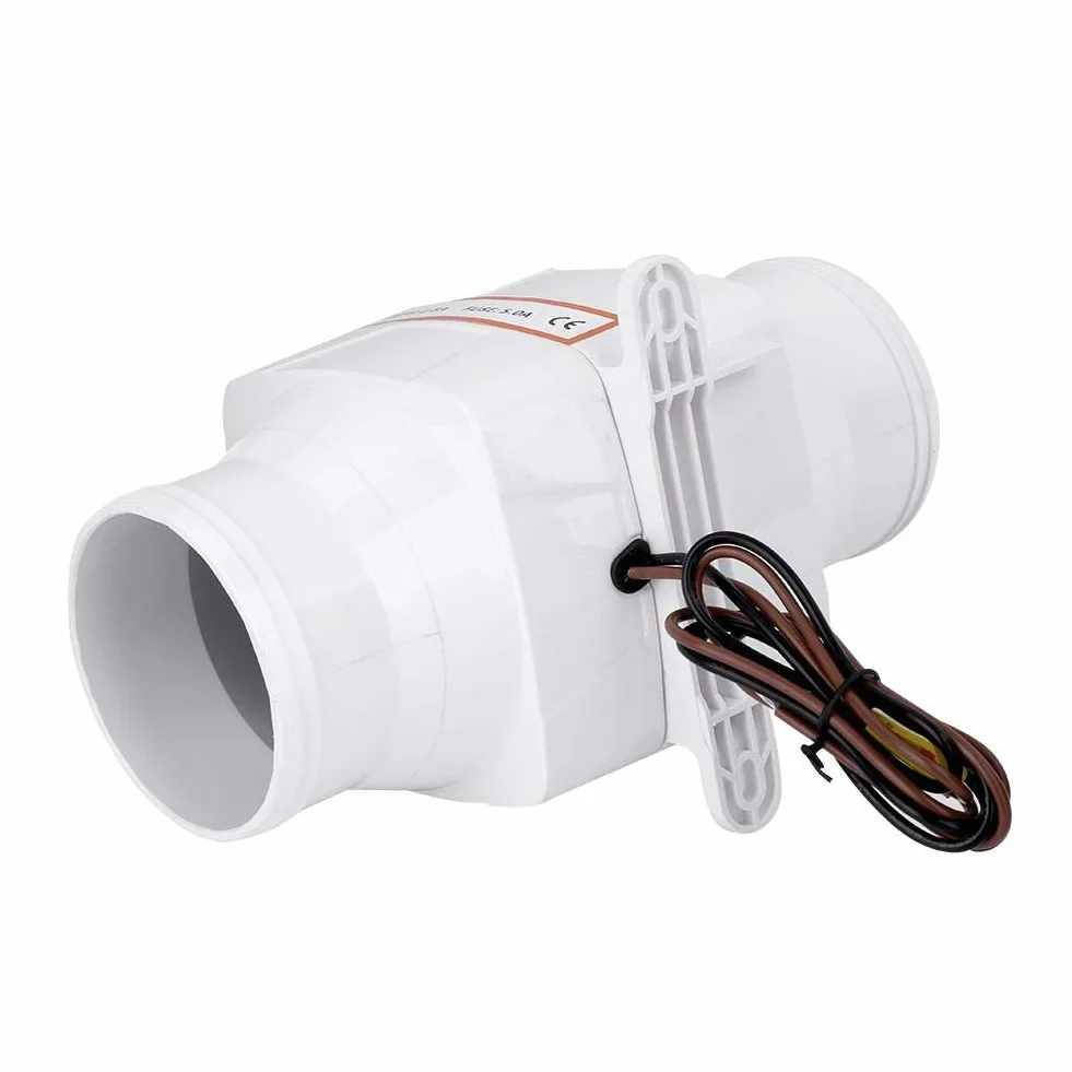Ventilatore in linea, 75mm Ventola Estrazione Ventilatore del Condotto di Ventilazione per yacht, edifici, roulotte
