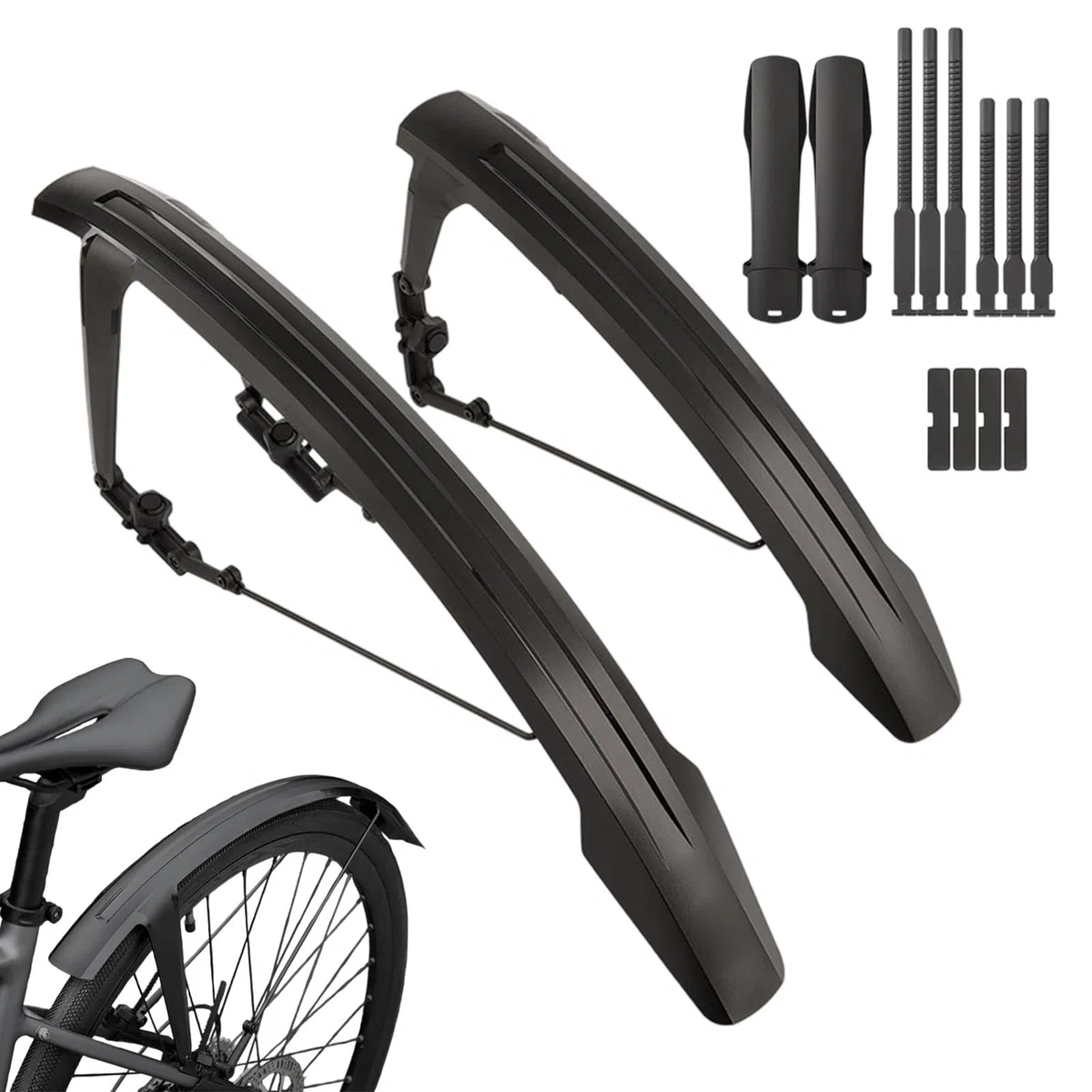 Parafango Bici Aletta Regolabile Per Ciclismo | Set Di Alettoni Per Bicicletta Per Il Ciclismo Montano Il Pendolarismo Il Ciclismo Ricreativo E La Guida In Condizioni Di