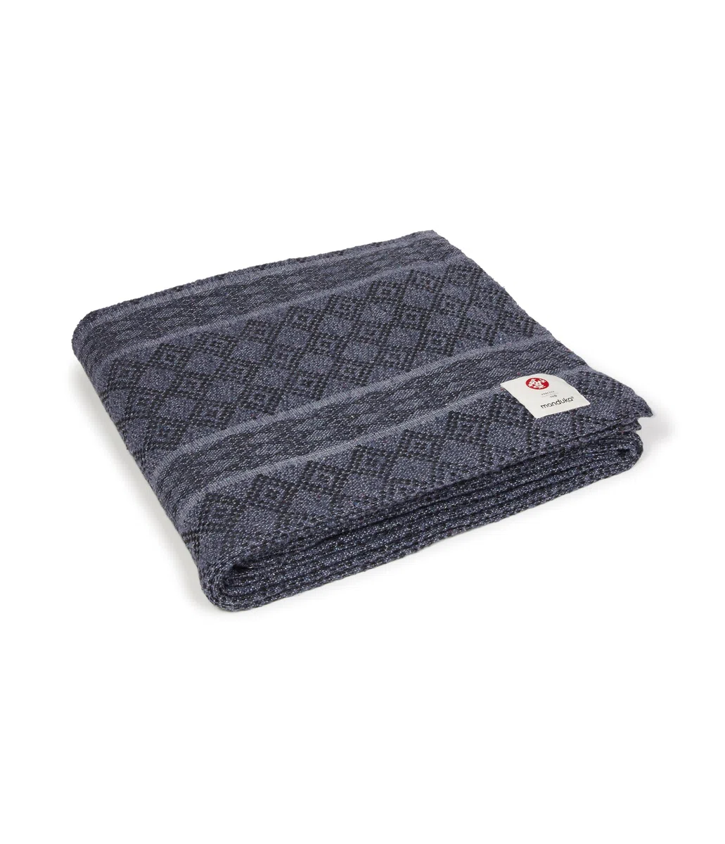 Manduka Coperta in cotone per yoga, accessorio e accessorio per yoga, pieghevole, impilabile per sostenere, in cotone, 172 cm, grigio tuono