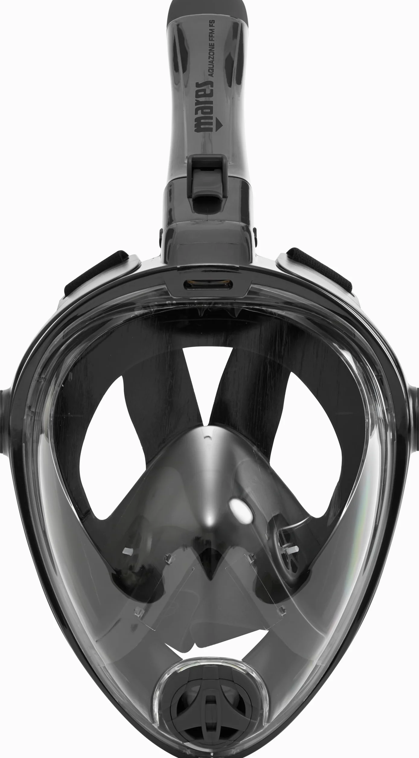 Mares Aquazone Full Face Mask - Maschera Integrale Snorkeling Adulto, Facciale in Silicone, Boccaglio Pieghevole, 3 Taglie