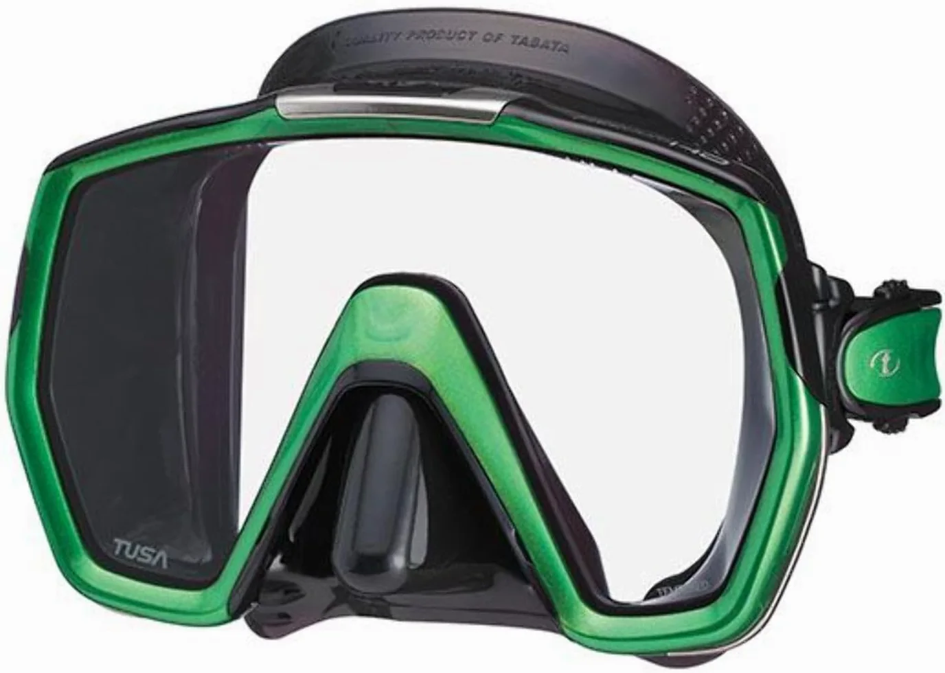 Tusa Freedom HD – Maschera sub subacquea snorkeling, Nero/Arancione