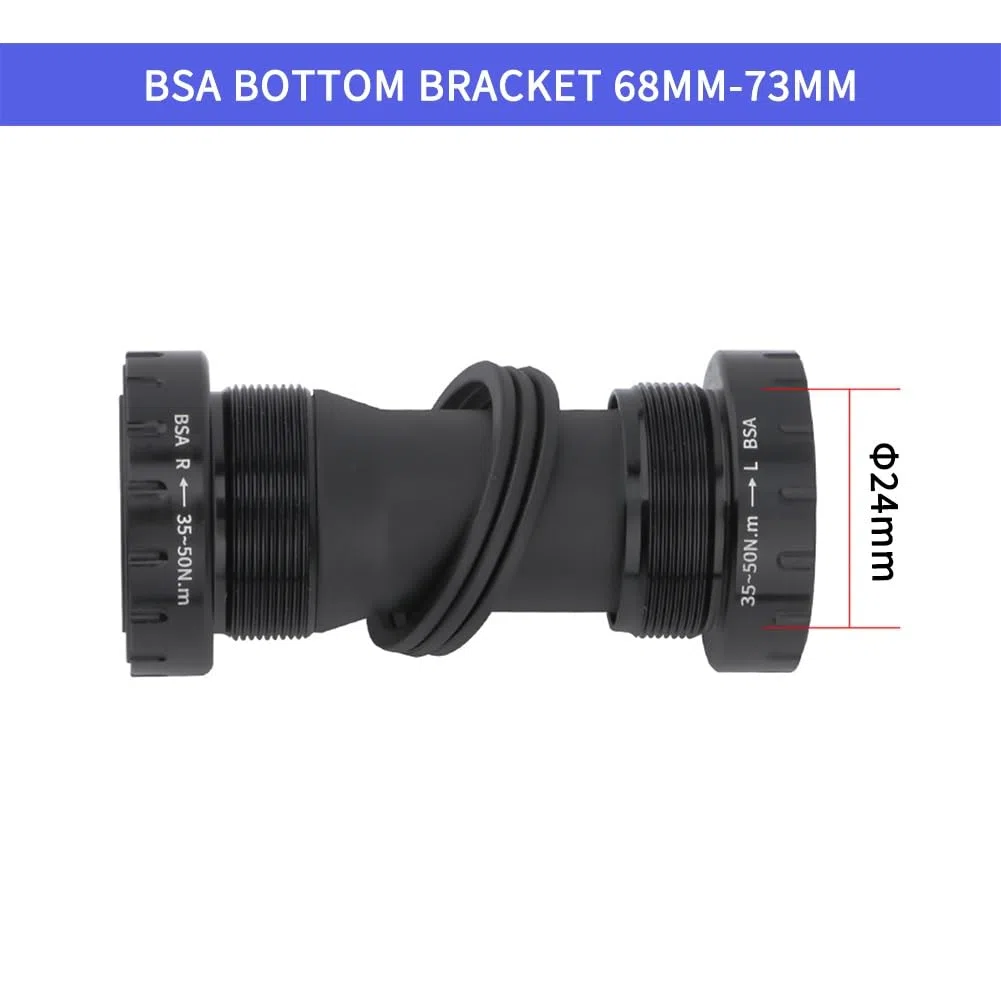 Guarnitura per Mountain Bike da 170 mm, BCD 104, 32/34/36/38T, velocità Singola, Corona Ovale, pedivella Cava Integrata per 8-12 con Movimento Centrale BSA, Lega di Alluminio Nera.