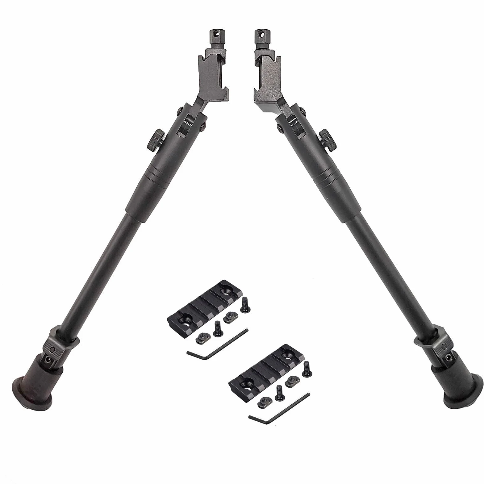 Bipiede Doppio bipiede da 9-12 Pollici Montato lateralmente con Sistema di Montaggio Laterale e Kit binari Picatinny per Fucili ad Aria compressa Breakbarrel o Underlevers