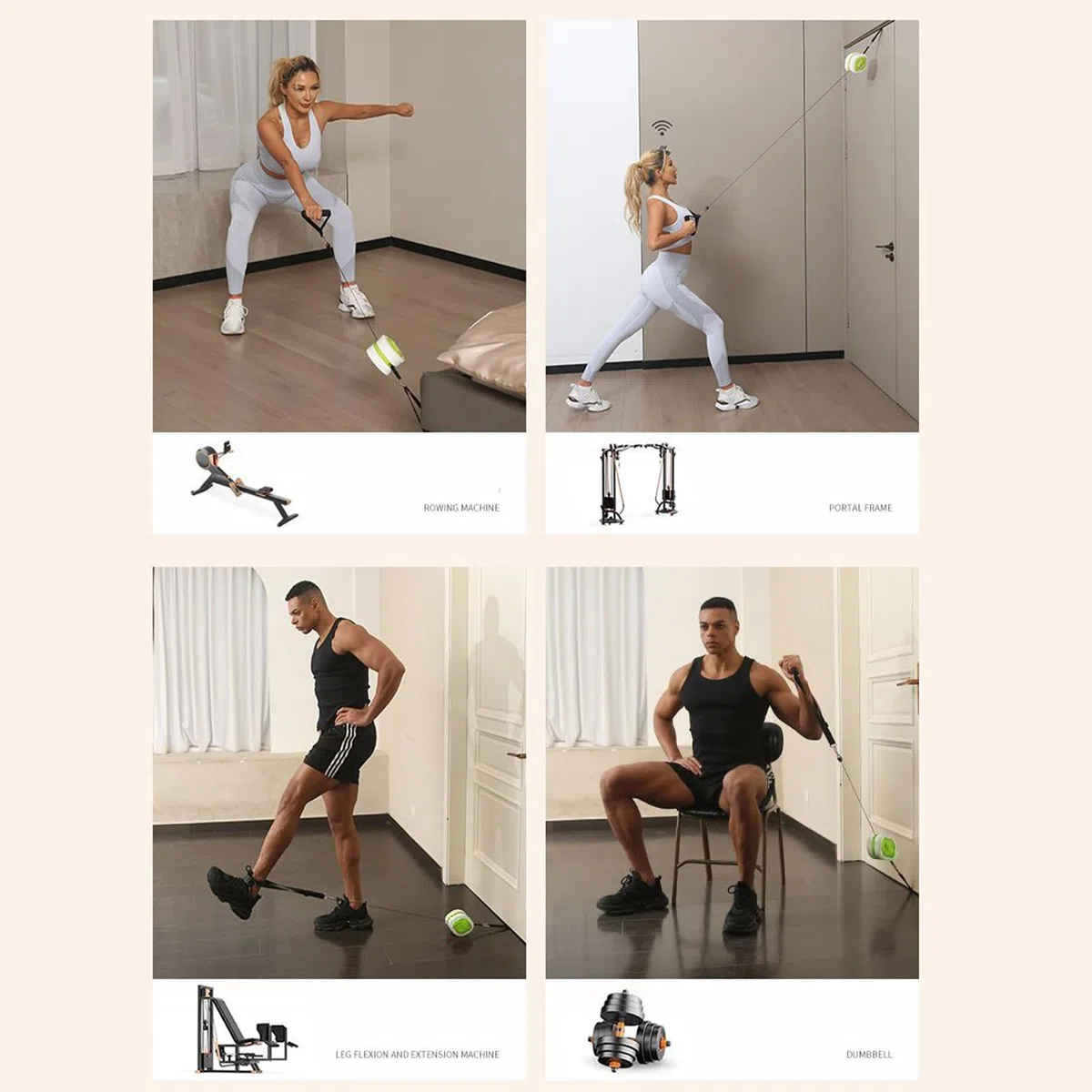 Fasce Elastiche con Maniglie Bande Elastiche Con Impugnature | Attrezzatura Fitness Per Braccia Caviglie Petto Gambe Core Uomini Donne Palestra Casa Yoga