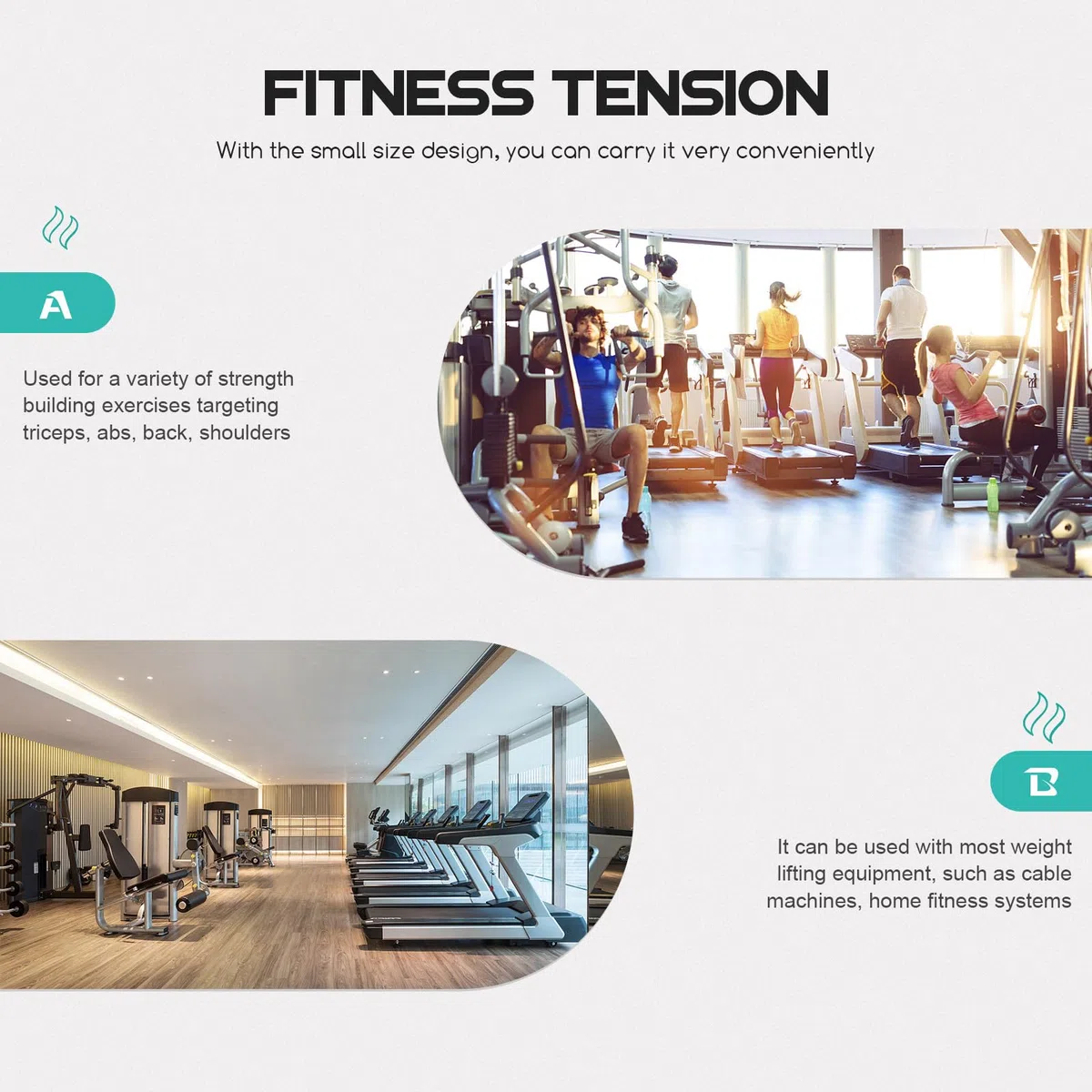 GALPADA Asta di Trazione Dritta Barra Corta con Anello Cuscinetto | Acciaio Inossidabile, 1 Pezzo, Palestra e Casa, per Attrezzature da Sollevamento e Sistemi Fitness Domestici