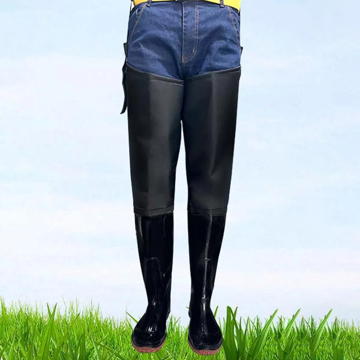 Waders Da Pesca con Stivali, Pantaloni Impermeabili, Suola Antiscivolo, Materiale in PVC Rinforzato, Adatti per La Pesca Fluviale E per Lavori Agricol, 42