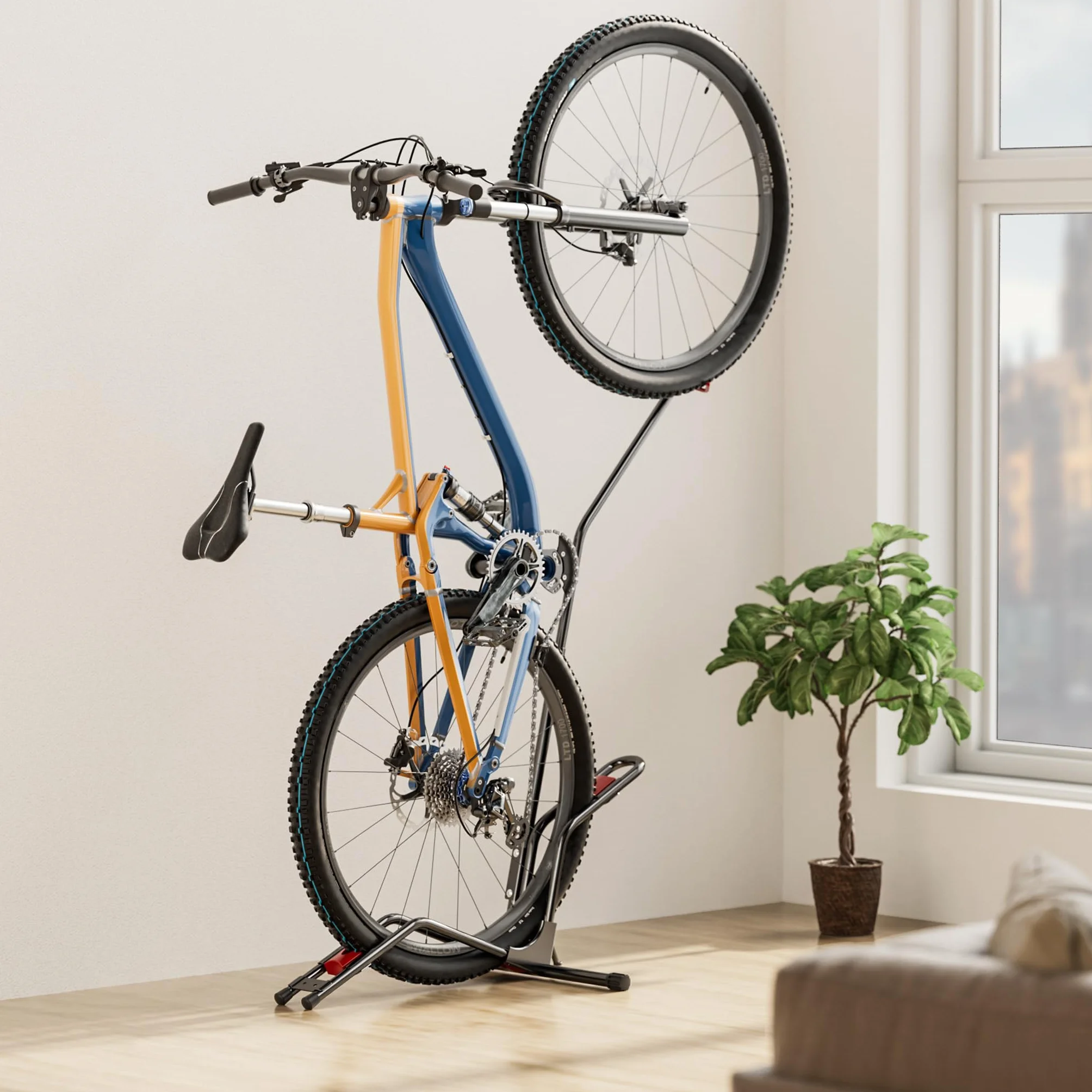 Wiltec Portabici da Terra Universale, Porta Bicicletta autoportante in Acciaio