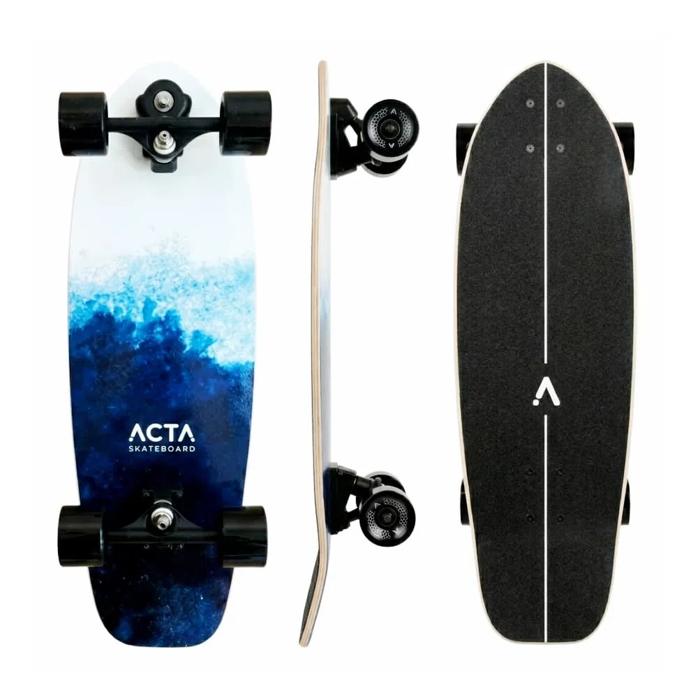 ACTA Surfskate Foam V2 31" - Ocean - Tavola da Surf-Skate in acero 7 pieghe, ideale per principianti e intermedi, per pumptrack, crociere e carving urbano (Foam V2)