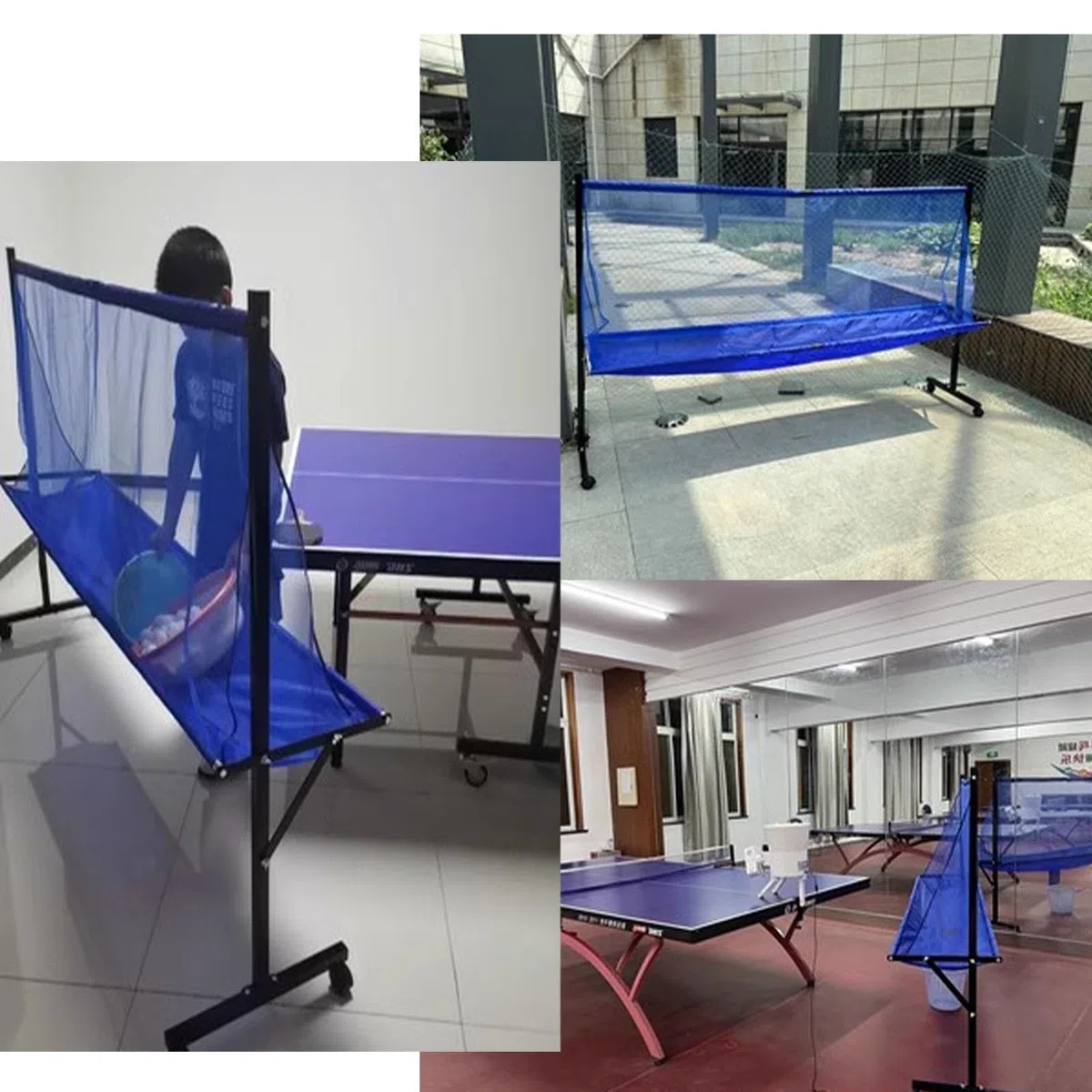 Raccoglitore di Palline da Ping Pong, Rete Mobile per la Cattura di Palline da Ping Pong, per Adulti e Bambini, per esercitazioni con più Palline e per la Pratica del Servizio.