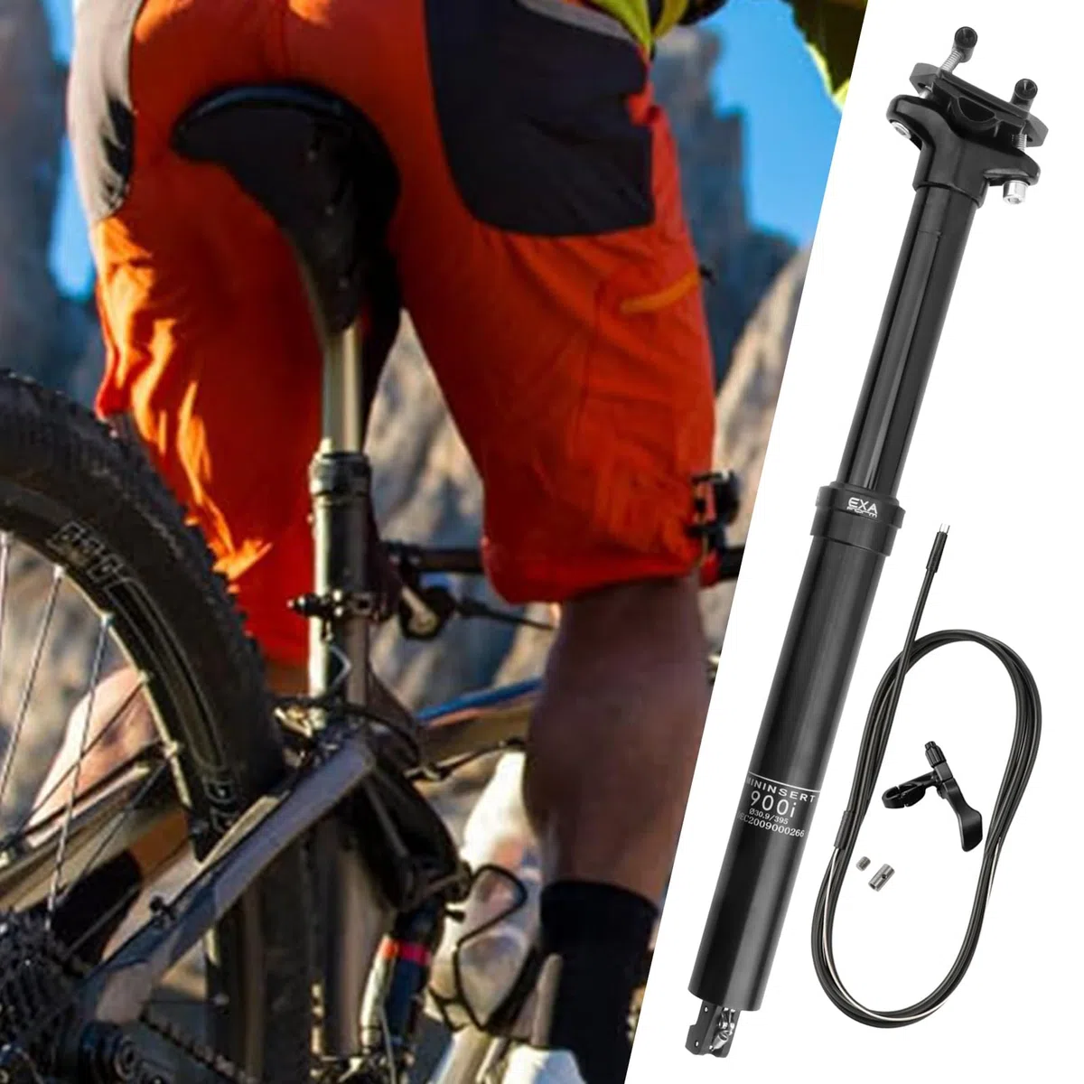 Dropper Post - Reggisella idraulico in lega di alluminio da 30,9/31,6 mm, corsa 125 mm, cavo 1600 mm, lunghezza compatta 39,5 cm, attrezzatura leggera da ciclismo 600-615 g per mountain bike