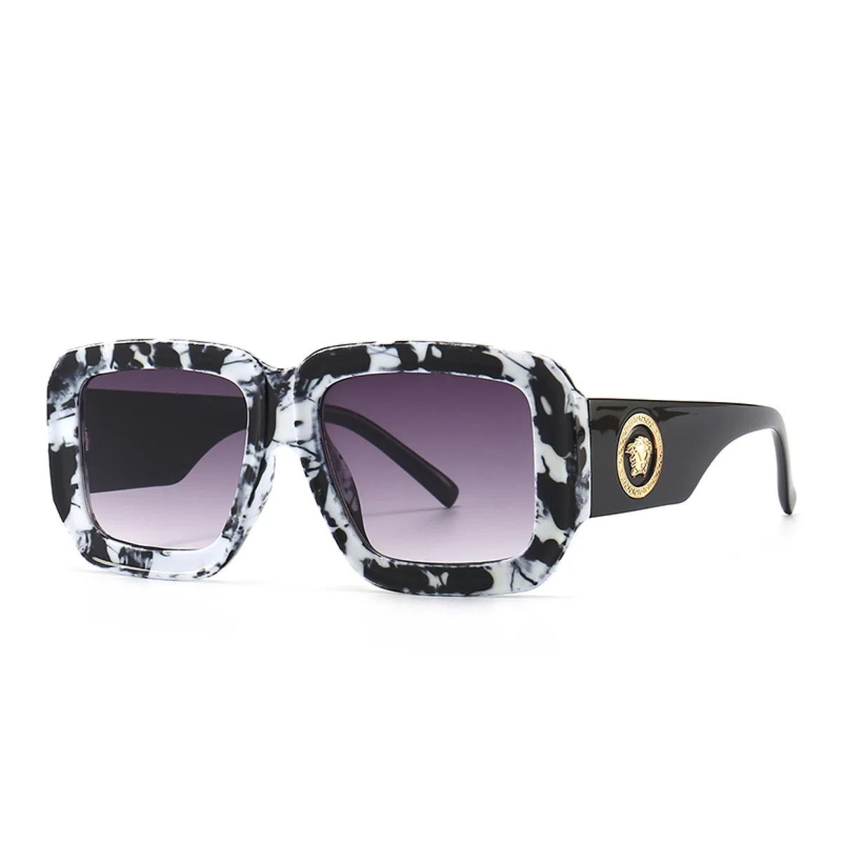 Occhiali da sole alla moda per uomo e donna, stile moderno retrò con montatura quadrata, occhiali da sole street style