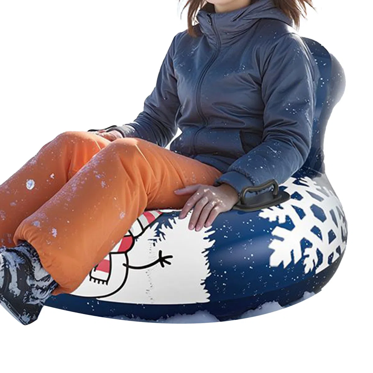 Slittino Gonfiabile per Neve Cerchio Gonfiabile Da Neve Con Maniglia | Ciambella Da Slittino Antiusura Per Attività Invernali All'Aperto Su Piscina Raduno Festa Spiaggia E Sport