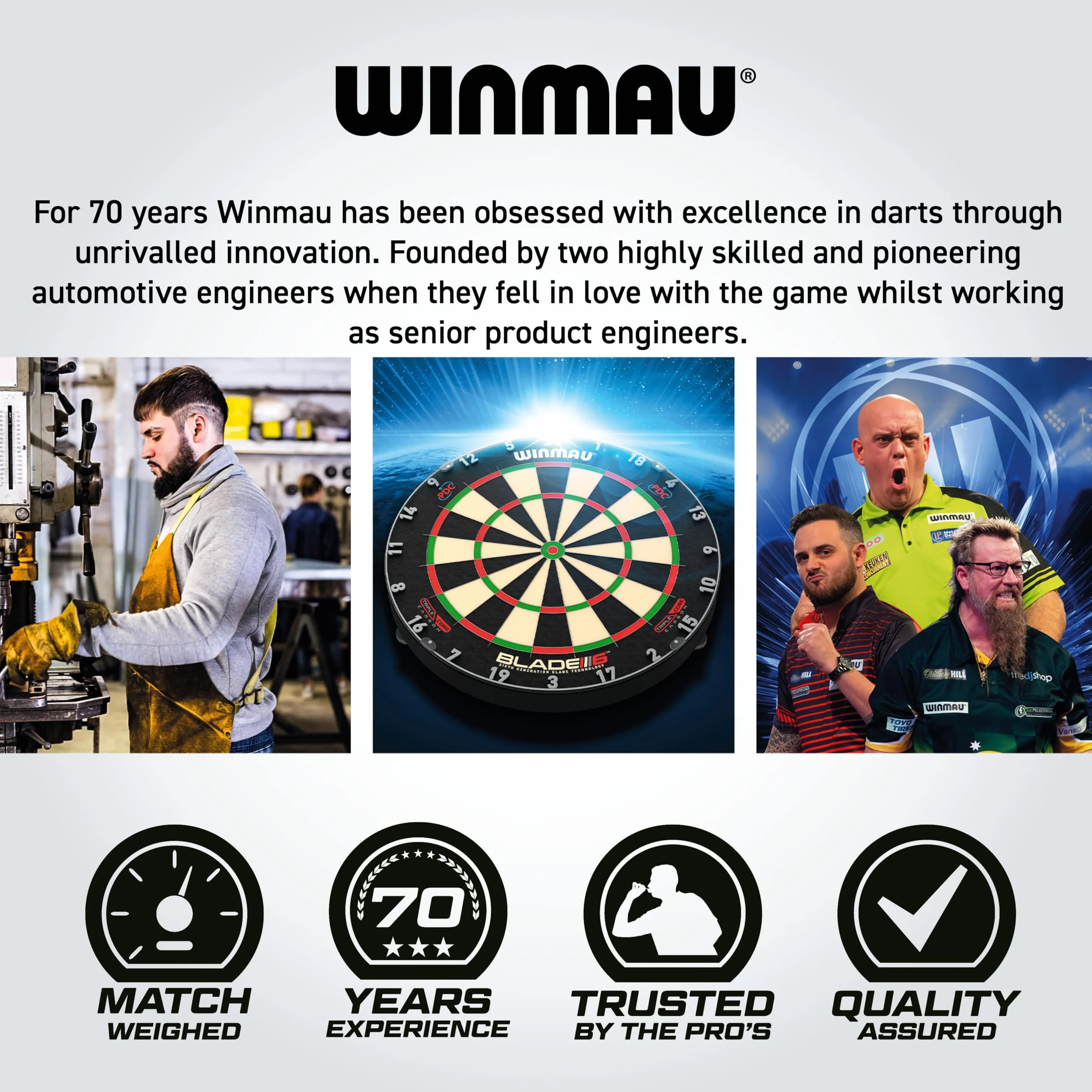 WINMAU Sniper V3 90% Freccette Steel Darts 21G.