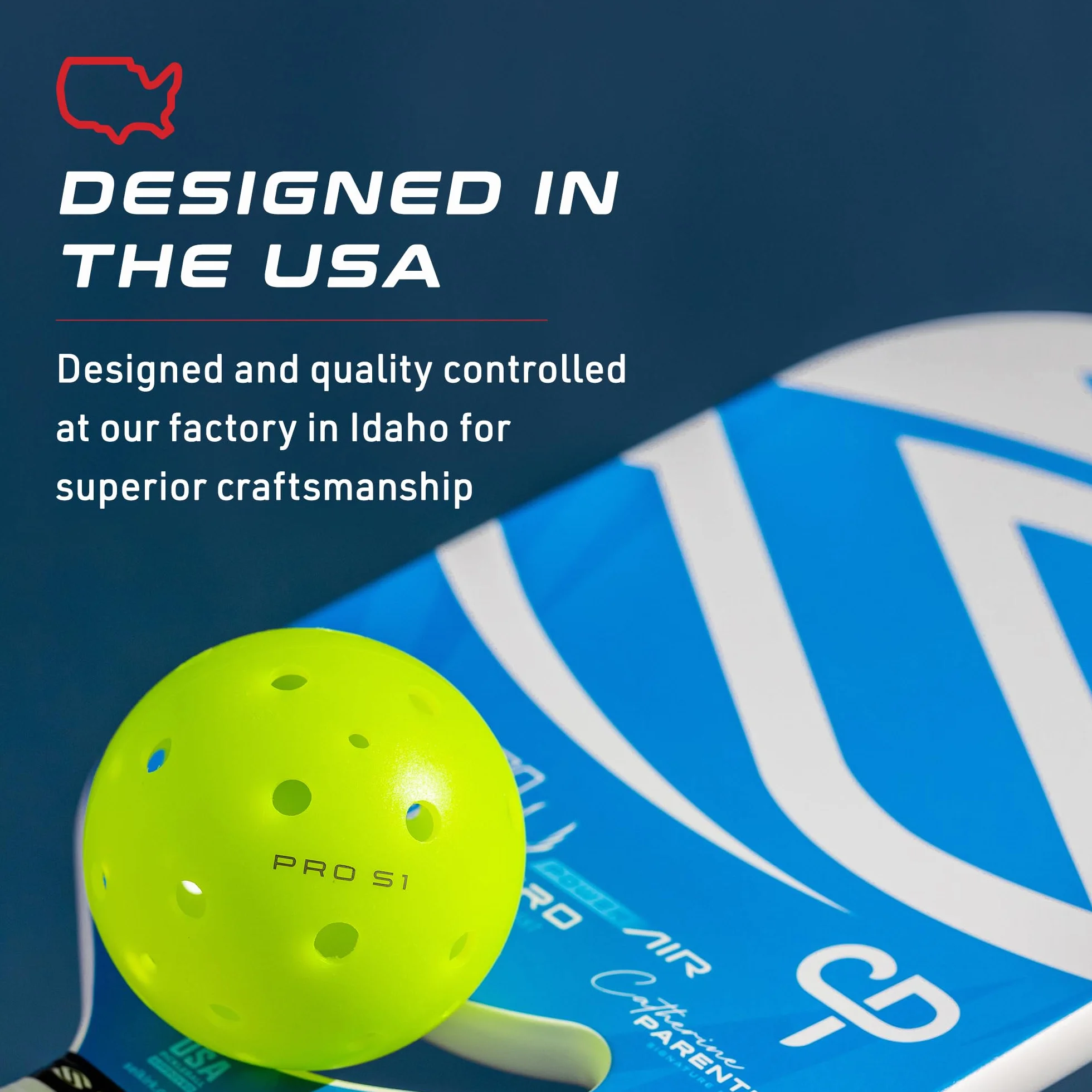 Selkirk Sport Pro S1 Palla da pickleball, resistente alle crepe, a 38 fori, per esterni, approvata USAPA, per tornei, aerodinamica avanzata