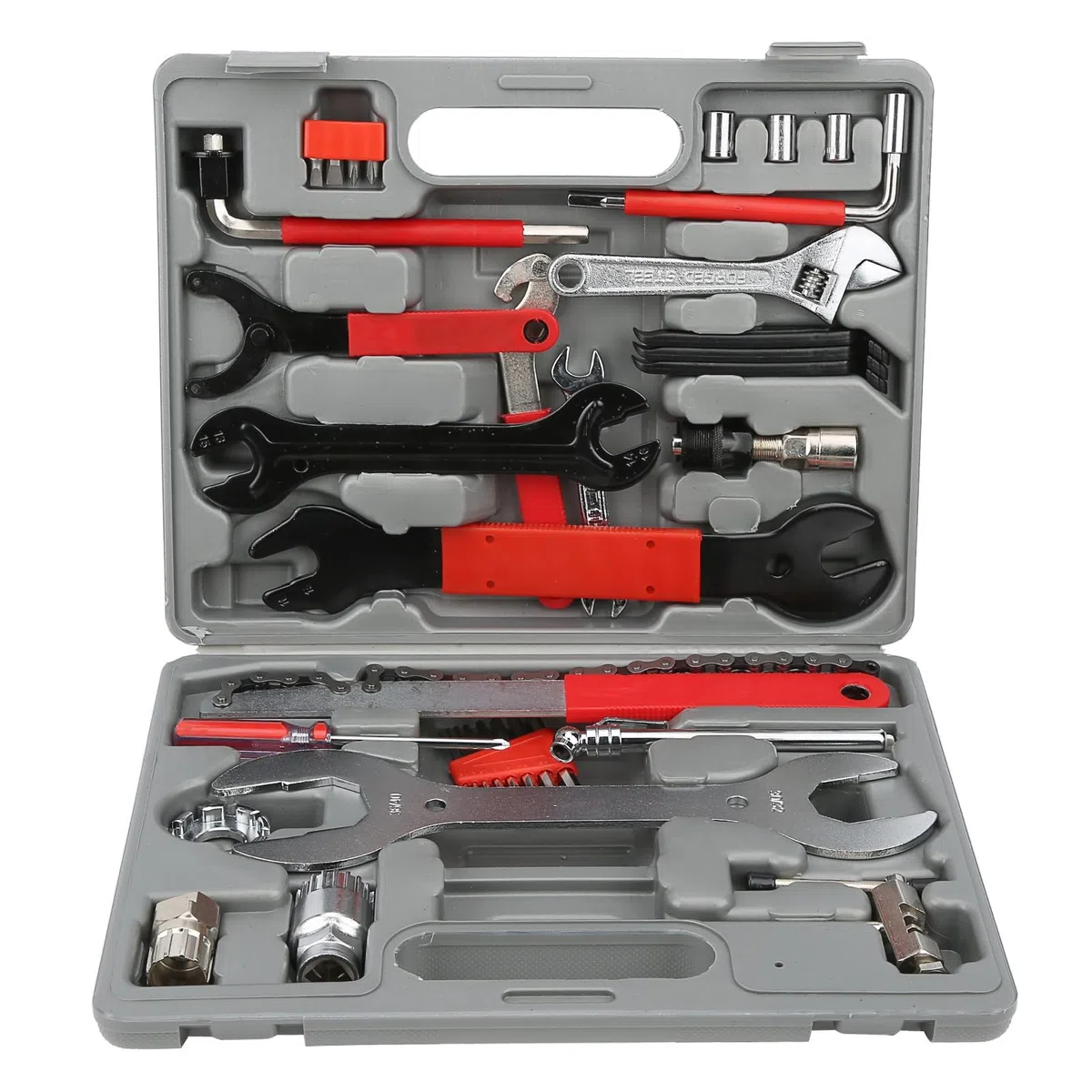 CHICIRIS Kit di Riparazione per Biciclette 44 Pezzi, Set Multiutensile | Set di Riparazione Bici da 44 Pezzi, Include Dispositivo di Rimozione Ruota Libera, Rivetto Catena, Chiave per Pedali,