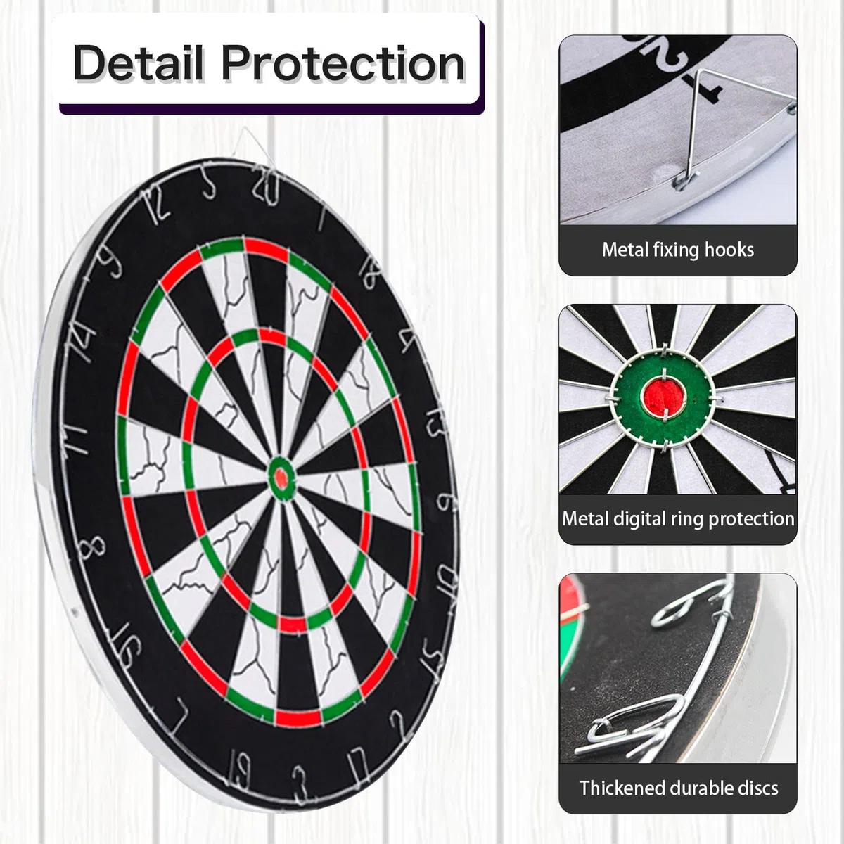 Bersaglio Freccette Gioco Freccettes Adulti Tabellone Professionale Tiro a Segno con 6 Frecce in Acciaio Darts Board Double Face 45 cm Rotondo