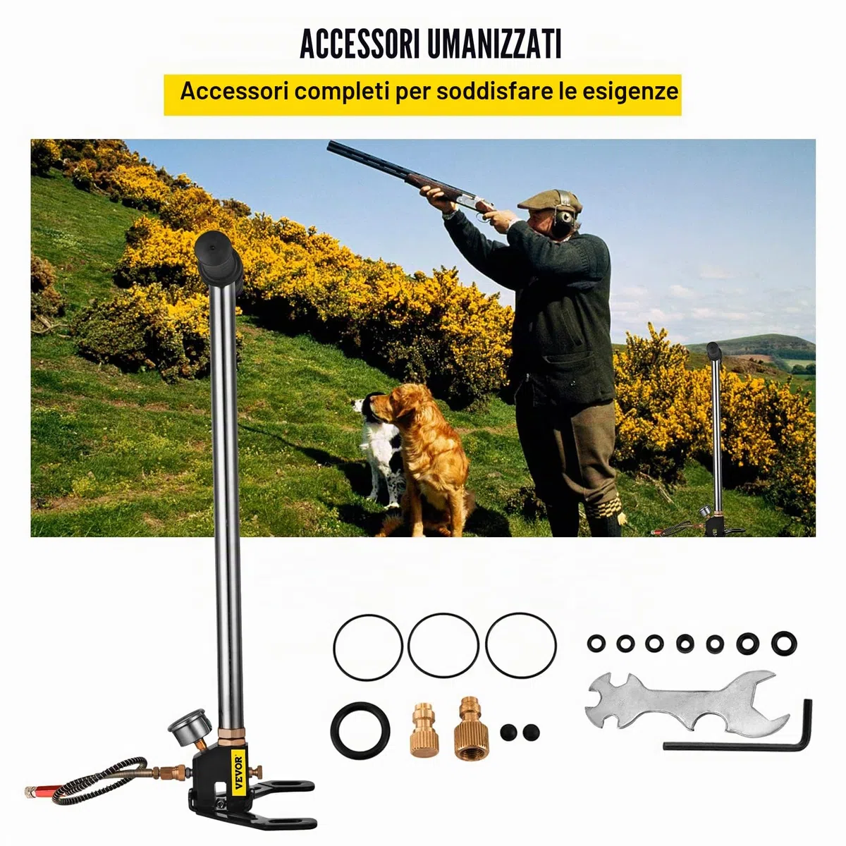 BestEquip - Pompa ad aria compressa, 4500 psi, pompa manuale ad alta pressione, 3 fasi, pompa ad aria PCP