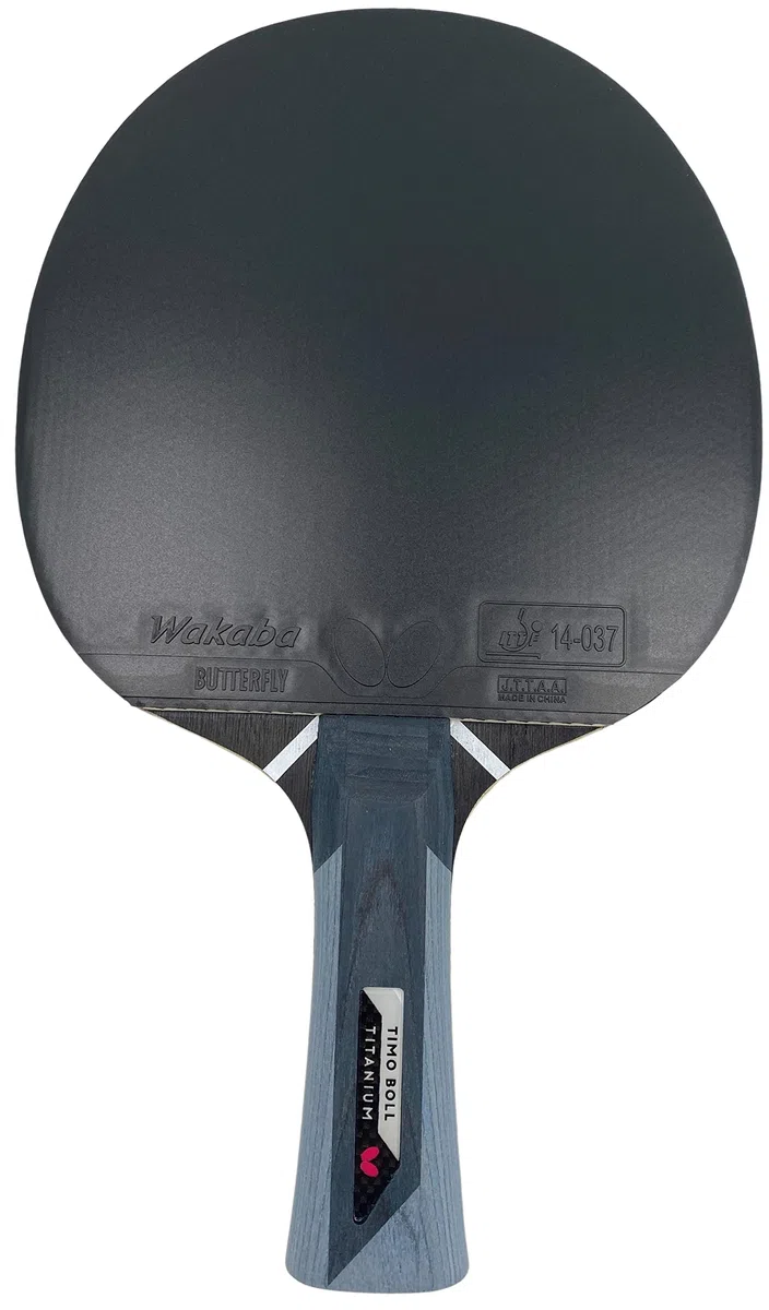 Butterfly Timo Boll Titanium - Racchetta da ping pong | rivestimento Wakaba certificato ITTF per competizione | spugna da 2,0 mm | giocatori professionali allenati