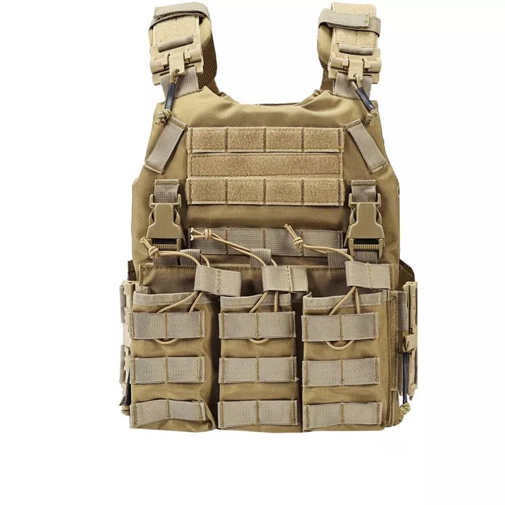 SINAIRSOFT Gilet tattico a sgancio rapido, regolabile, leggero, per softair, MOLLE, per allenamento attività all'aperto