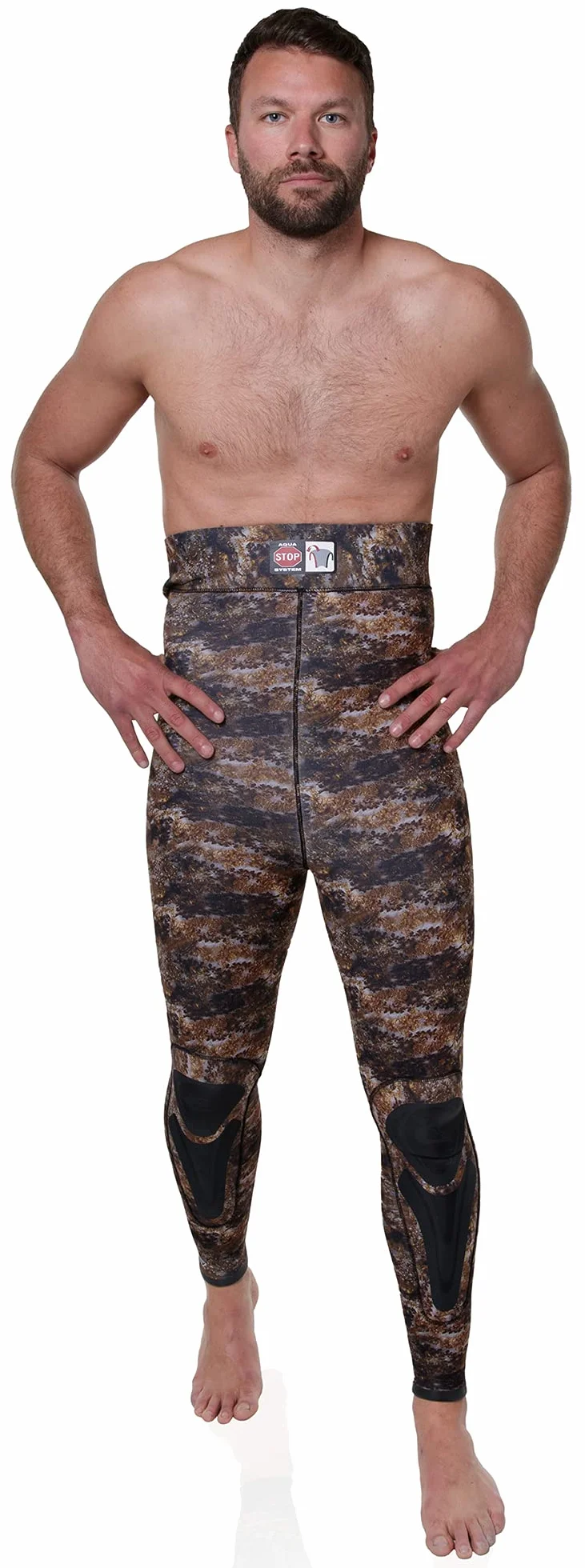 Cressi Katana 2 Pieces Wetsuit - Muta Apnea e Pesca per Uomo, disponibile in Neoprene 3/5/7mm colore Marrone Mimetico