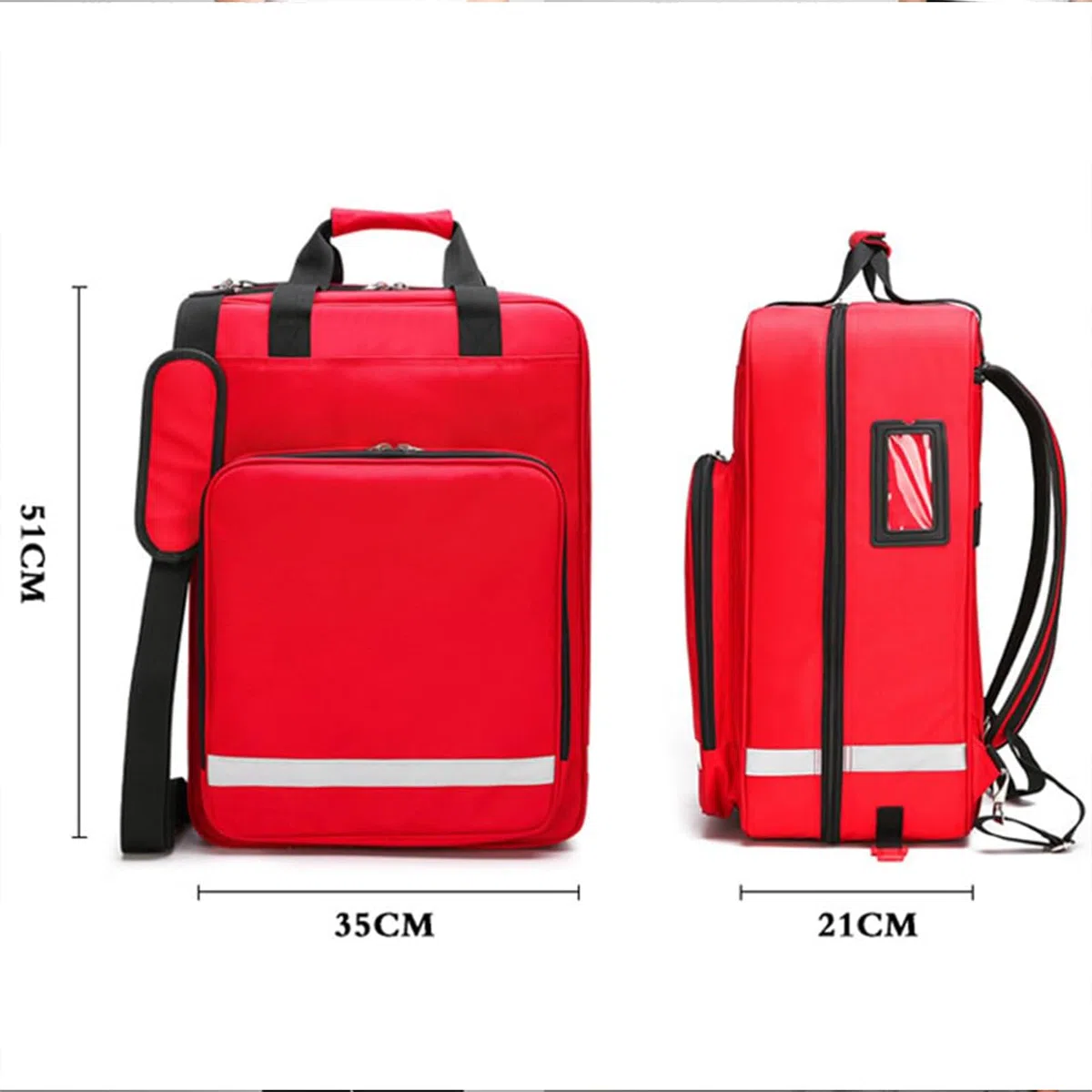 Zaino portatile di pronto soccorso con carrello staccabile, borsa trauma di grande capacità per EMT, paramedici e emergenza