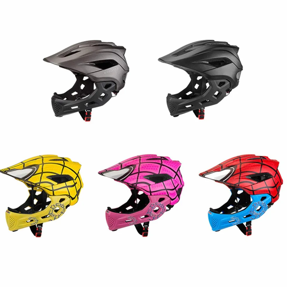 Caschi per bambini 2 in 1 Casco integrale da bici per bambini MTB Dirtbike Skateboard con protezione per il mento staccabile