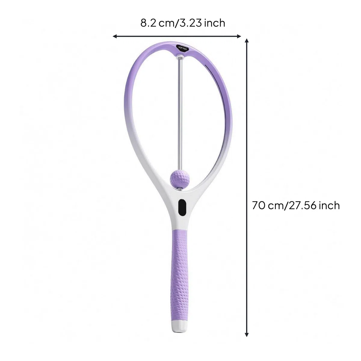Baoblaze Dispositivo di Allenamento Tennis Racchetta Attrezzo Palestra Strumento Pratica con Asta Guida E Palla Integrata in Alluminio Impugnatura Antiscivolo